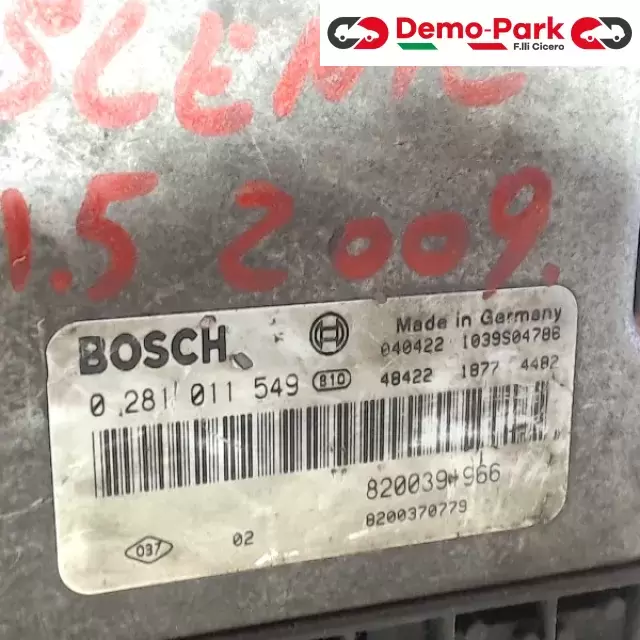 CENTRALINA MOTORE RENAULT SCENIC Renault SCENIC 1.5 DCI 0281011549 1