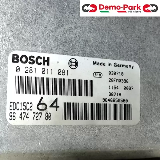 CENTRALINA MOTORE PEUGEOT 307  Peugeot 307 - 1.6 HDI 9647472780 1