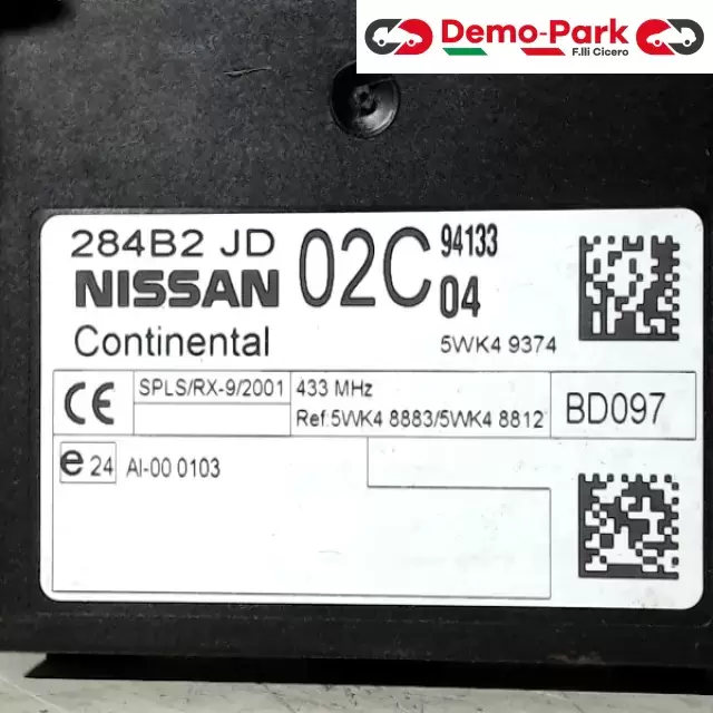 BODY COMPUTER NISSAN QASHQAI Nissan QASHQAI 1.5 DCI 284B2JD 1