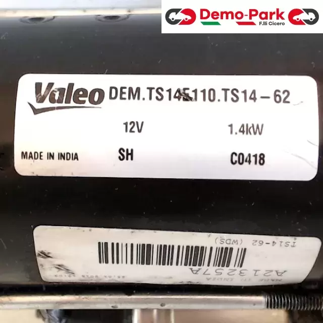 MOTORINO AVVIAMENTO CITROEN C3 1.4KW CitroЁn C3  1.4 HDI TS14E110.TS14-62   A213257A 2