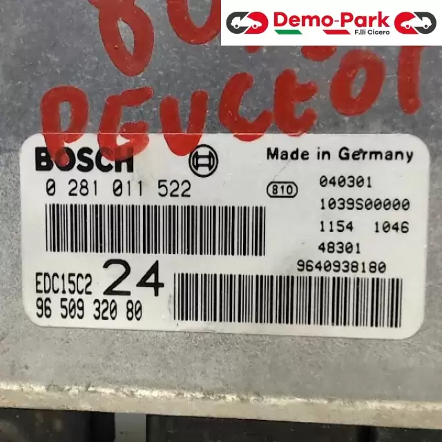 CENTRALINA MOTORE PEUGEOT 807 Peugeot 807 - 2.2 HDI 96 509 320 80 1