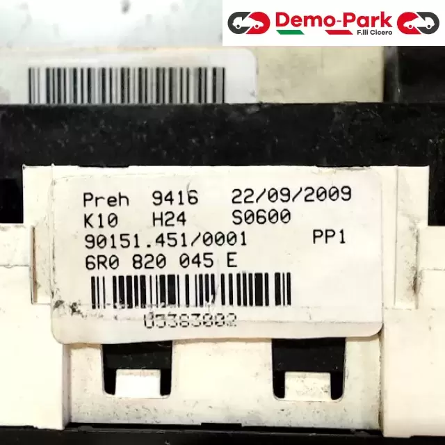COMANDO CLIMATIZZATORE VW POLO Volkswagen POLO 6R0 820 045 E 2