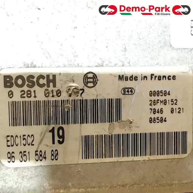 CENTRALINA MOTORE CitroЁn XSARA PICASSO 2.0 HDI 96 351 584 80 1