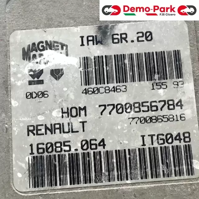 CENTRALINA MOTORE Renault TWINGO 1.2 IAW6R.20 HOM 7700856784 1