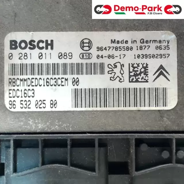 CENTRALINA MOTORE Peugeot 206 1.4 HDI 96 532 025 80 1