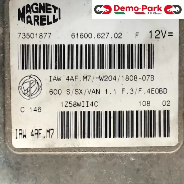 CENTRALINA MOTORE Fiat SEICENTO 1.1 73501877 1