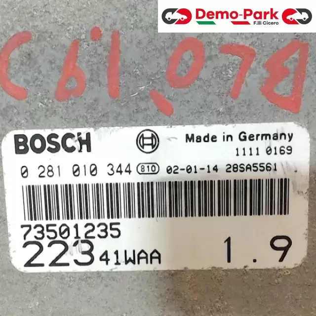 CENTRALINA MOTORE Fiat DOBLÒ - 1.9 JTD 73501235 / 0 281 010 344 1