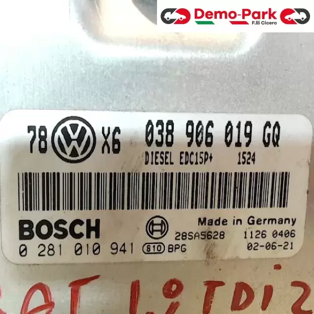 CENTRALINA MOTORE Volkswagen PASSAT - 1.9 TDI 038 906 019 GQ 1
