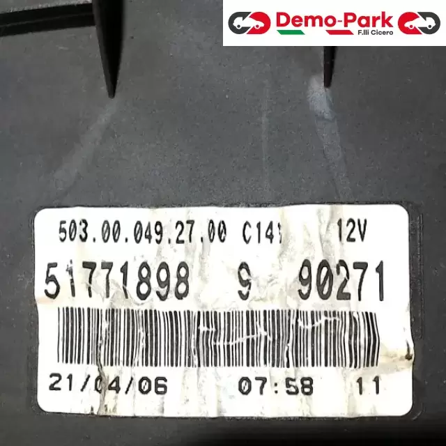 QUADRO STRUMENTI Fiat PANDA - 1.3 MJET 51771898 2