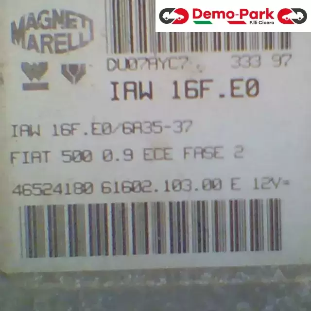 CENTRALINA MOTORE Fiat CINQUECENTO - 900 IAW 16F.E0/6A35-37 0