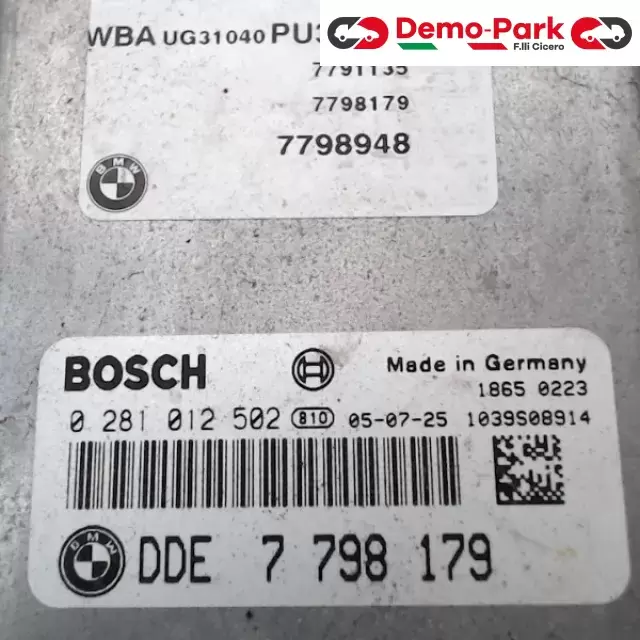 CENTRALINA MOTORE Bmw SERIE 1 E81 - E87 7 798 179 / 0 281 012 502 1