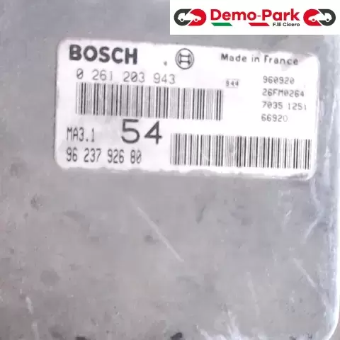 CENTRALINA MOTORE Peugeot 106 BOSCH 0 261 203 943  MA3.1  96 237 926 80 0
