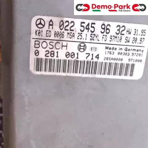 CENTRALINA MOTORE Mercedes-benz C 2.5 TD BOSCH 0 281 001 714   A 022 545 96 32 0