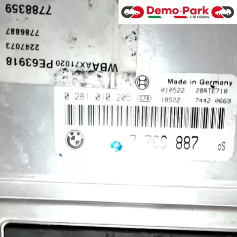 CENTRALINA MOTORE Bmw 320 D E 46 BOSCH 0 281 010 205  7 786 887  0