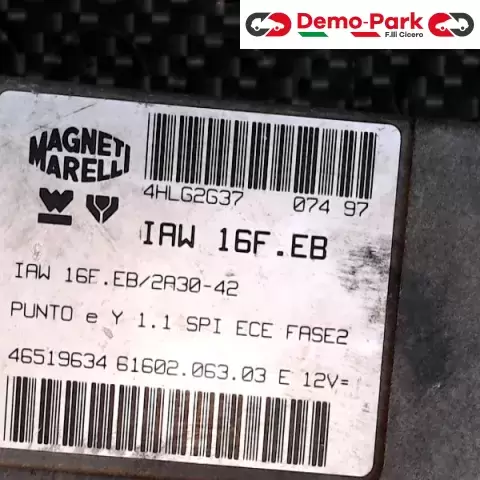 CENTRALINA MOTORE Fiat PUNTO I SERIE - 1.1 IAW 16F.EB/2A30-42 0