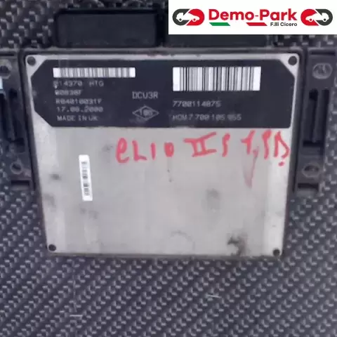 CENTRALINA MOTORE Renault CLIO II SERIE - 1.9 D R04010031F   HOM 7 700 105 955 0