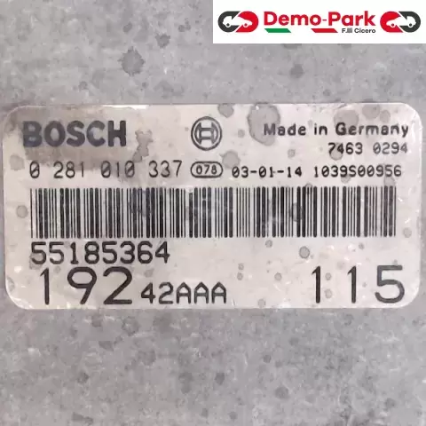 CENTRALINA MOTORE Fiat STILO - 1.9 JTD BOSCH  0 281 010 337  55185364 0