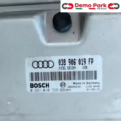 CENTRALINA MOTORE Audi A4 - 1.9 TDI BOSCH 0 281 010 729  EDC15P+ 1438  038 906 019 FP 0