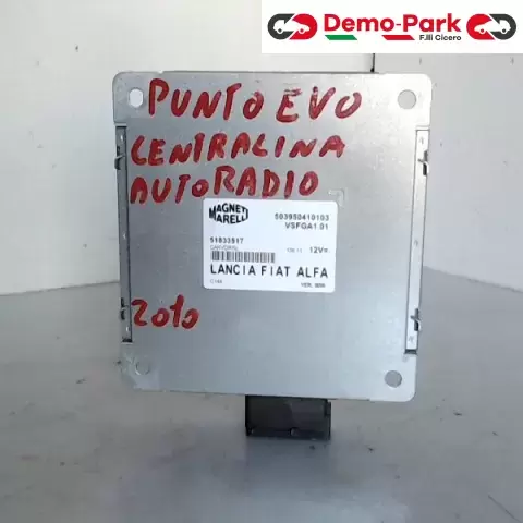 CENTRALINA AUTORADIO FIAT PUNTO EVO Fiat GRANDE PUNTO EVO 1.3 MJET 51833517 0