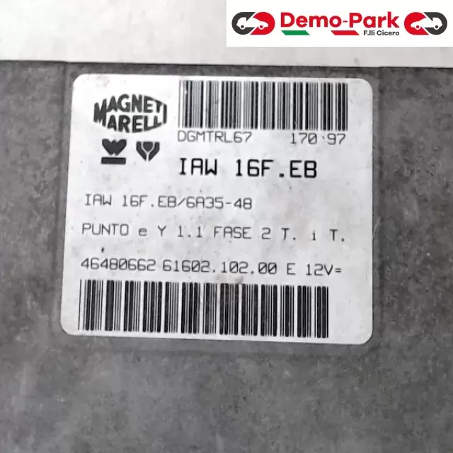 CENTRALINA MOTORE Fiat PUNTO I SERIE - 1.1 IAW 16F.EB/6A35-48 1