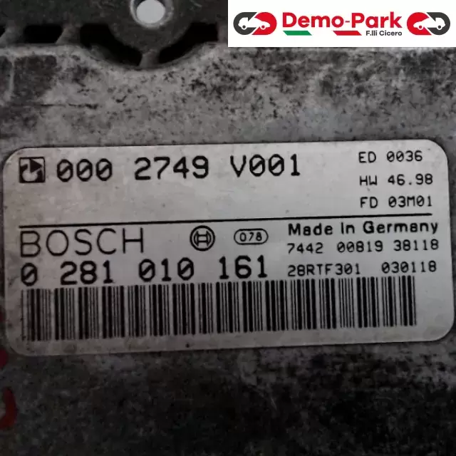 CENTRALINA MOTORE SMART Smart FORTWO 450 CDI 0 281 010 161 / 000 2749 V001 1
